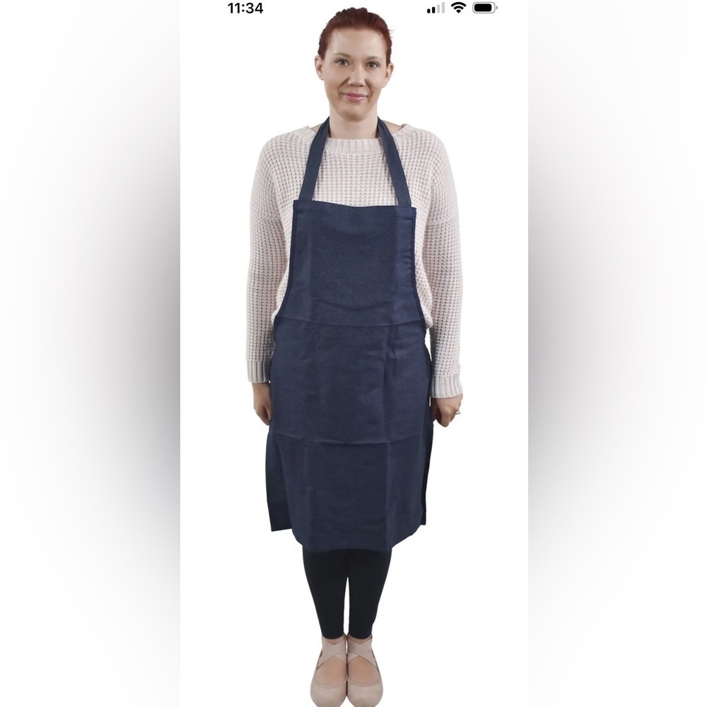 Unisex adult denim apron cooking art project blue school smart brand New…